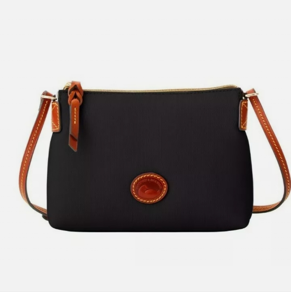 Dooney & Bourke Black Nylon Crossbody Pouchette XB299BL - Picture 2 of 8